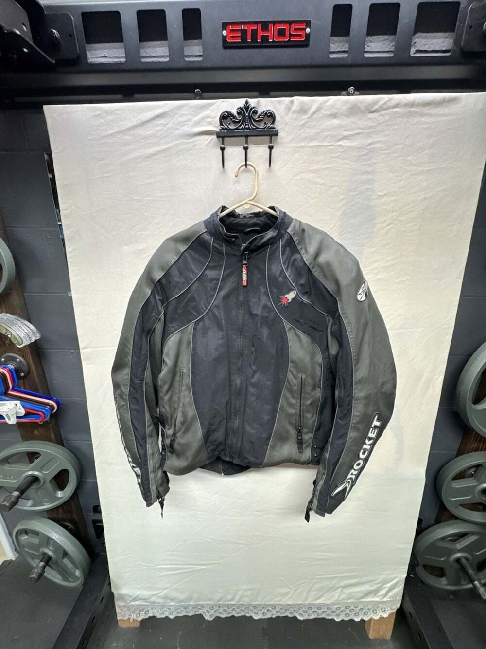 Joe Rocket Motorcycle Racing Jacket Black and Grey with Armor Size XL